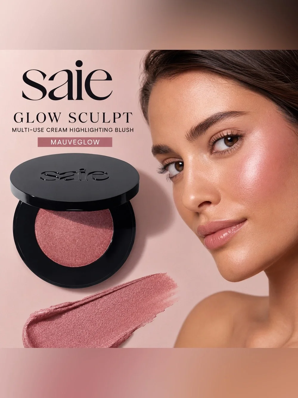 NEW✅ Saie • Glow Sculpt Cream Highlighting Blush • Mauveglow • Award Winner